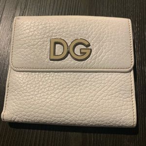 💯 Authentic Dolce&Gabbana White FrenchFlapWallet